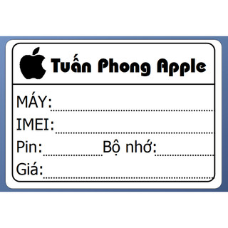 Set 100 tem nhựa dán mặt sau điện thoại, tháo dễ dàng và không để lại keo KT 5x3,5cm