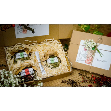 Set quà trà thảo mộc tốt cho gan Happy Liver (trà lá sen non, trà hoa hồng, lá cỏ ngọt)