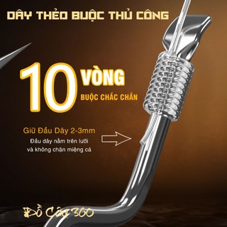Thẻo Cước Lưỡi Tự Lật Chuyên Câu Rô Diếc Thẻo Câu Đài Buộc Sẵn Lưỡi Câu Cá Chất Lượng