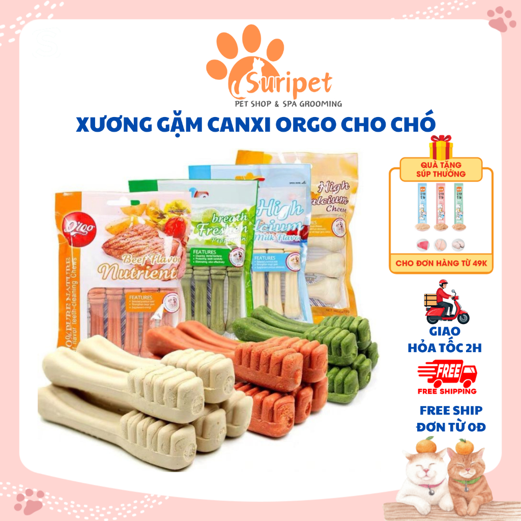 Xương Gặm Cho Chó Orgo Sạch Răng,Thơm Miệng,Bổ Sung Canxi Cho Chó ...