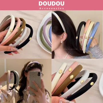 Băng đô cài tóc Doudou Cài tóc lụa Băng đô tóc Cài tóc nữ Bờm cài tóc Bờm tóc nữ Bờm lụa nữ FG063