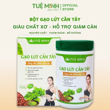 Bột gạo lứt cần tây Tuệ Minh hỗ trợ giảm cân, ăn kiêng loại tách béo tốt cho sức khỏe 500gr