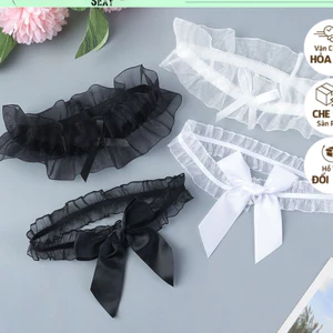 Vòng ren đeo đùi co giãn thắt nơ quyến rũ thời trang cho cô dâu LC001 - LC002 - KELLYWANG