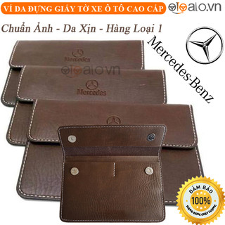 Ví đựng giấy tờ đăng kiểm xe ô tô Mercedes Benz da PU cao cấp - OTOALO