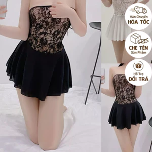 ảnh thật [KELLYWANG] SX880 - Váy ngủ 2 dây sexy tặng kèm chíp lọt khe cùng màu