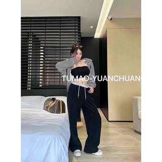 QCL1 ND4532 Quần suông nỉ CÊ K 2 cạp dây rút đẹp xuất sắc xịn sò( mặc đc 2 dáng)