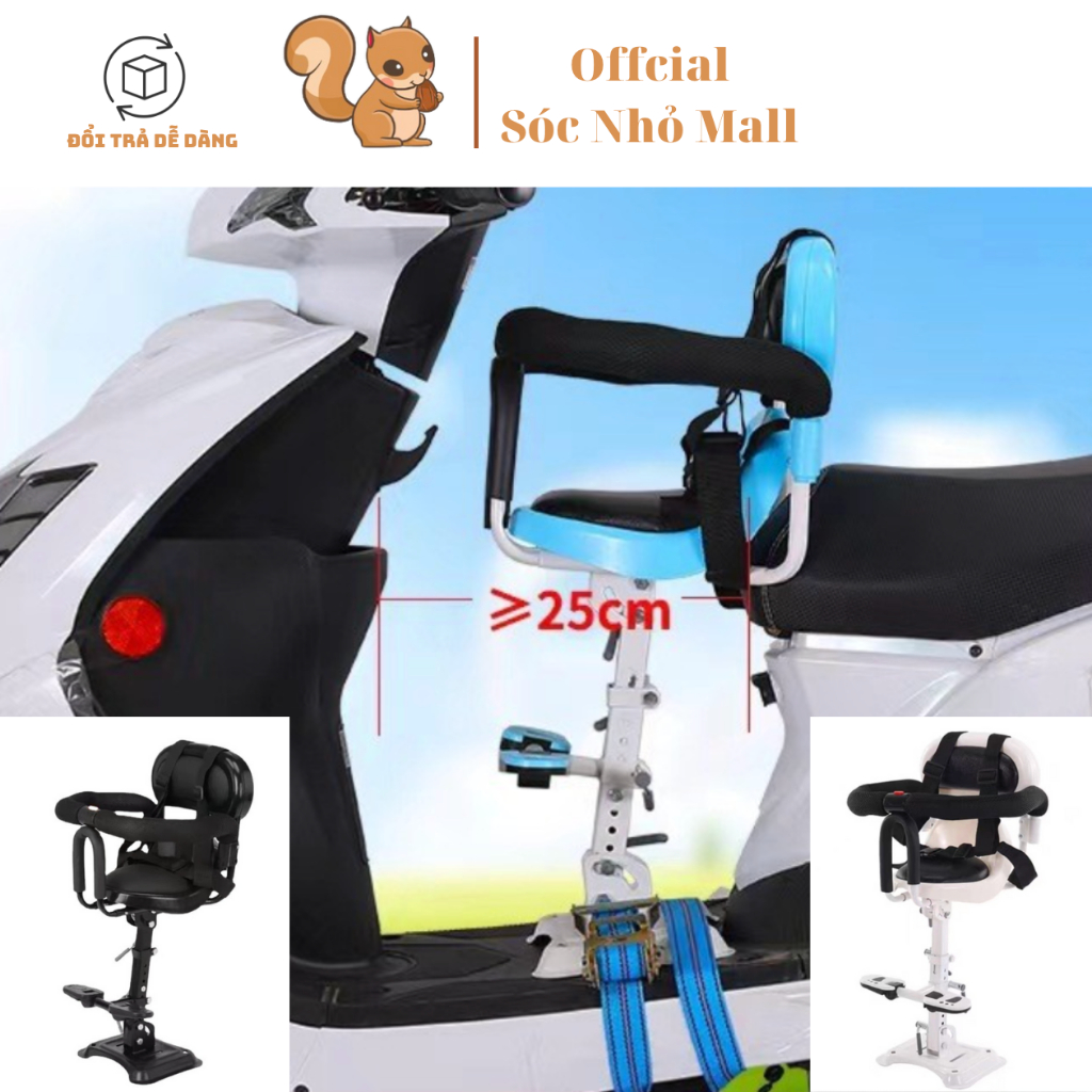 Ghế xe máy Lead, Vision, SH mode, Janus, Grande xe tay ga xe điện ngồi SoTo mẫu mới cho bé 1-3 tuổi