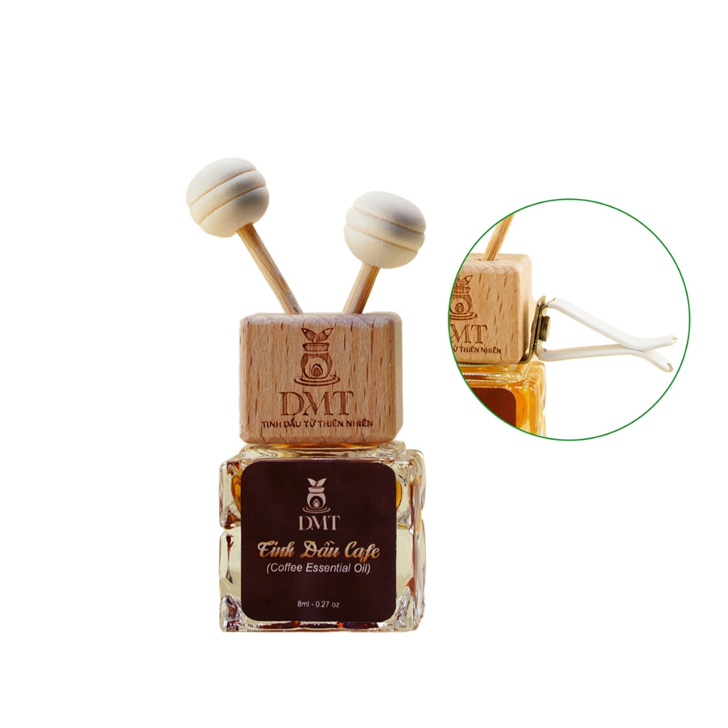 Tinh dầu cà phê treo và kẹp cửa gió ô tô DMT treo phòng, treo tủ , treo xe 8ml