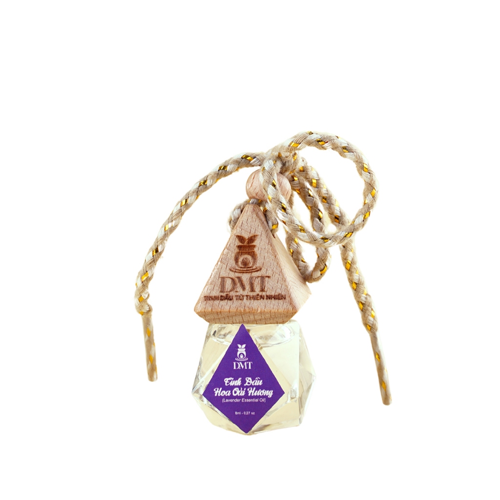 Tinh dầu Lavender (Oải hương) treo và kẹp cửa gió oto DMT -  tinh dầu lavender treo xe 8ml