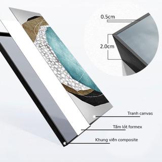 Tranh Treo Tường Canvas Hoa Nhí Tone Vàng Cam - Tranh Trang Trí Phòng Khách, Phòng Ngủ, Quán Cafe,