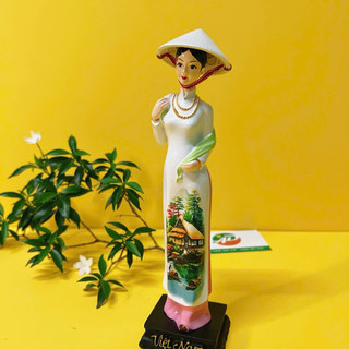 Tượng cô gái Miss viet status đội nón lá Việt Nam - quà tặng lưu niệm trang trí decor ý nghĩa Việt Nam
