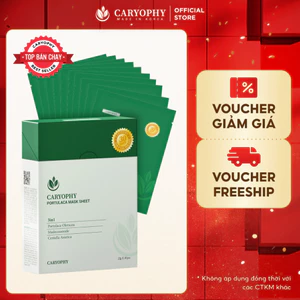Hộp 10 miếng mặt nạ giấy dưỡng da Caryophy 22gx10 ( Caryophy Portulaca Mask Sheet 22gx10)