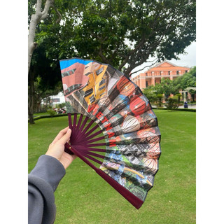 Quạt vải tre gỗ nhựa lưu niệm Việt Nam