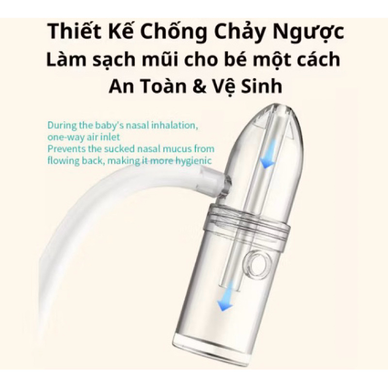Dụng cụ hút mũi kéo tay thế hệ mới chất liệu nhựa nguyên sinh, lực hút mạnh an toàn cho bé tibongstore