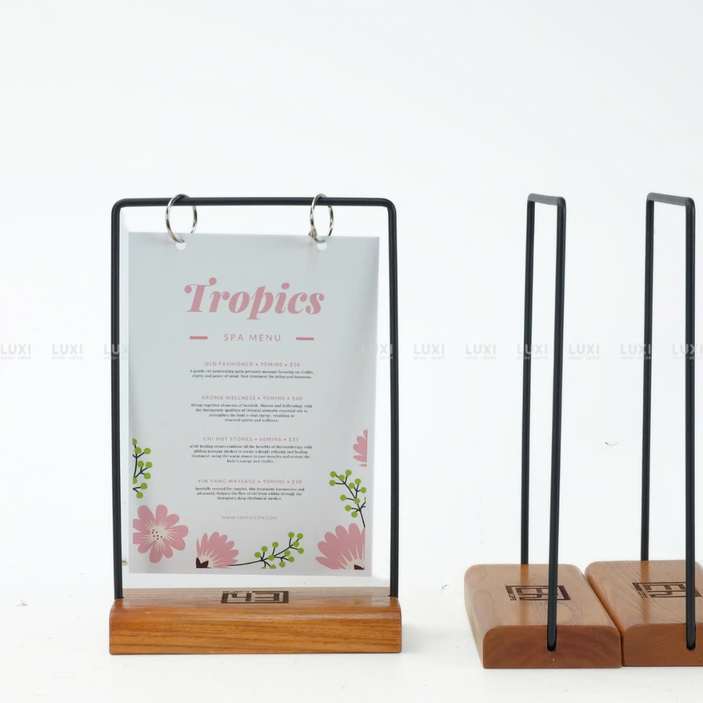 Kệ menu khung sắt đẹp