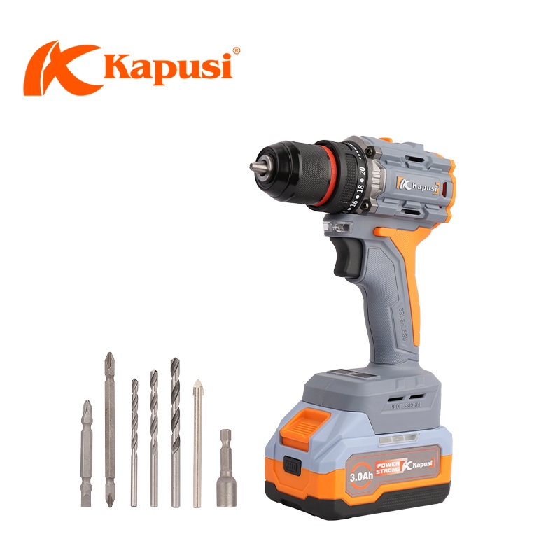 Máy khoan pin 21V Kapusi | Động cơ không chổi than | Pin chuẩn đủ dung lượng 4.0Ah / 6.0Ah