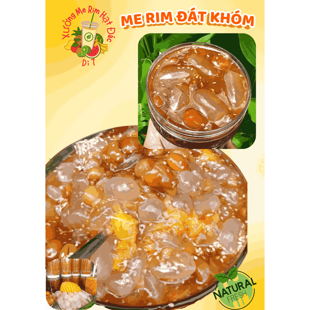 Đá Me Hạt Dẻo Rim Đác Khóm Đậm Đặc (Tặng Kèm Đậu Phộng) , Đặc Sản Miền ...
