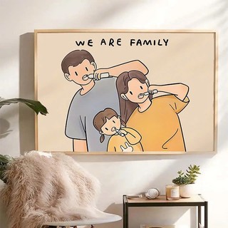 Tranh Gia ĐÌnh Ngộ Nghĩnh Vui Nhộn Canvas NEW942 - Tranh Trang Trí Phòng Ngủ, Phòng Khách, Làm Quà Tặng...