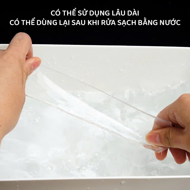 Băng Dính 2 Mặt Siêu Dính Băng Keo Nano Trong Suốt Nhiều Kích Cỡ Dán Tường Dính Mọi Bề Mặt Tiện Lợi