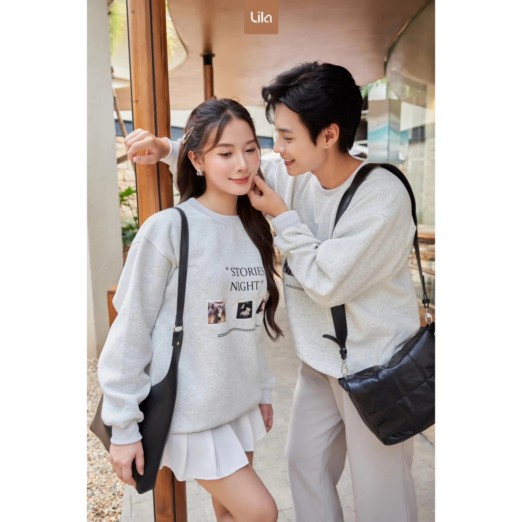 Áo sweater đôi phong cách trẻ trung năng động