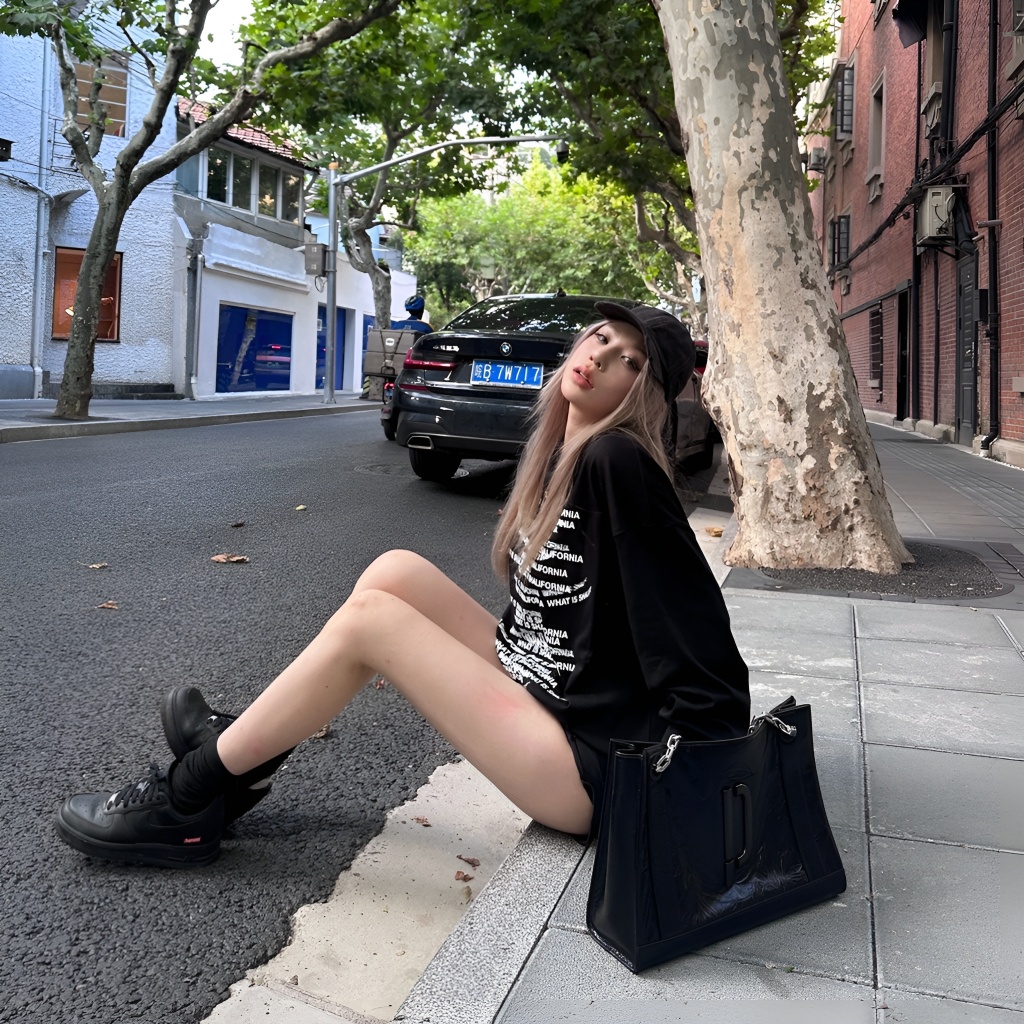 BLACKDOKI Áo thun dài tay Shalifornia VER2 , áo phông basic hiện đại chất cotton dày dặn oversize nam nữ
