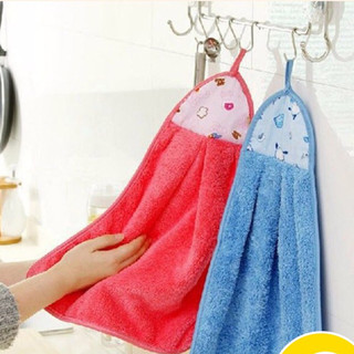 Khăn Lau Tay Cotton Lau Bát Nhà Bếp Siêu Thấm Nước Size Lớn có móc