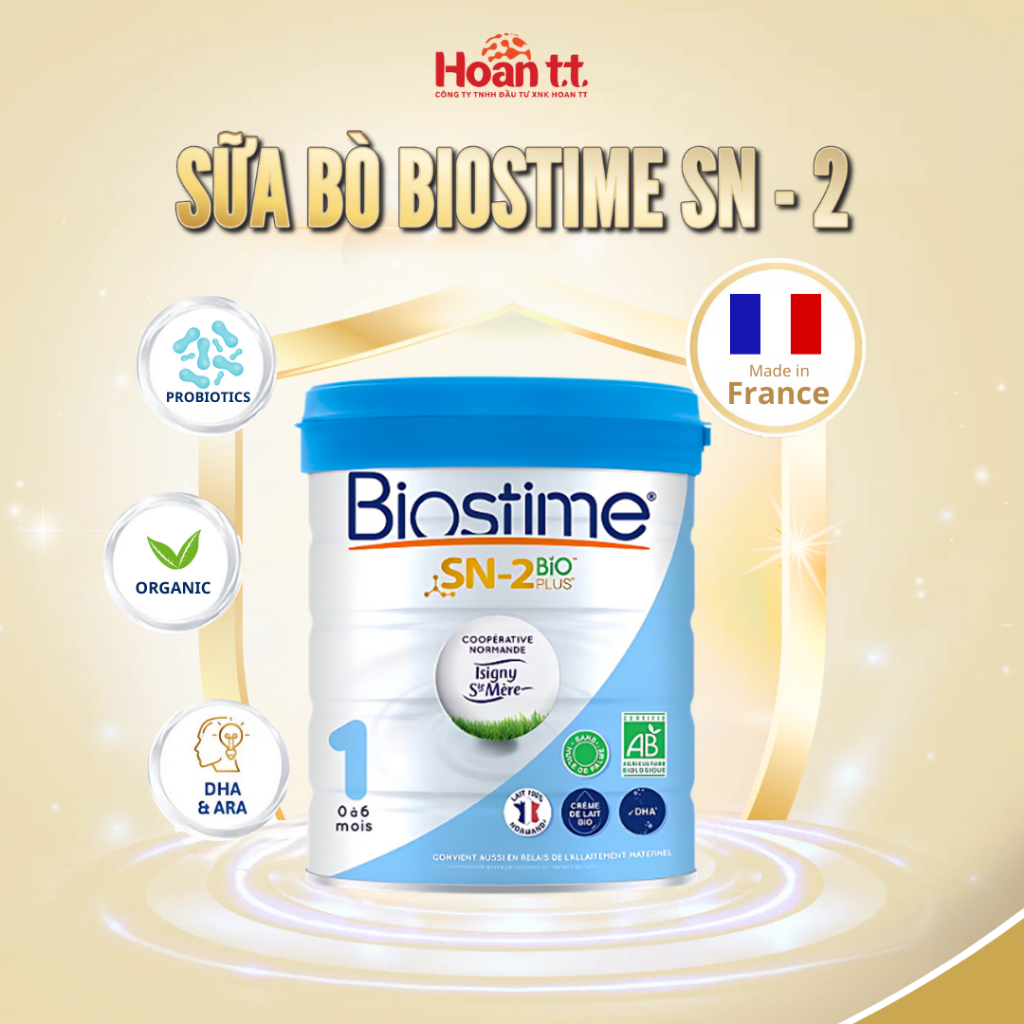 Ảnh Sữa Bò Phát Triển Toàn Diện Cho Bé Biostime SN-2 Organic-Sữa Bột Cân Bằng Hệ Tiêu Hóa Bé -Sữa Tăng Sức Đề Kháng Cho Trẻ 2