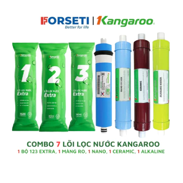 Trọn bộ 7 lõi lọc nước Kangaroo chính hãng dùng cho máy lọc nước Kangaroo KG2207P
