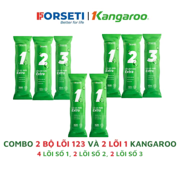 Combo 2 bộ lọc thô 123 + 2 lõi số 1 (4 lõi số 1, 2 lõi số 2, 2 lõi số 3) cho máy Kangaroo
