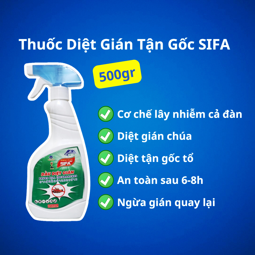 Thuốc diệt gián tận gốc Sifa 500ml An toàn cho gia đình, diệt gián nhanh chóng