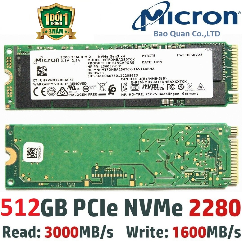 Mua Ssd Micron 2200s Nvme Ssd LAPTOP DELL LATITUDE 5410 I7-10610U