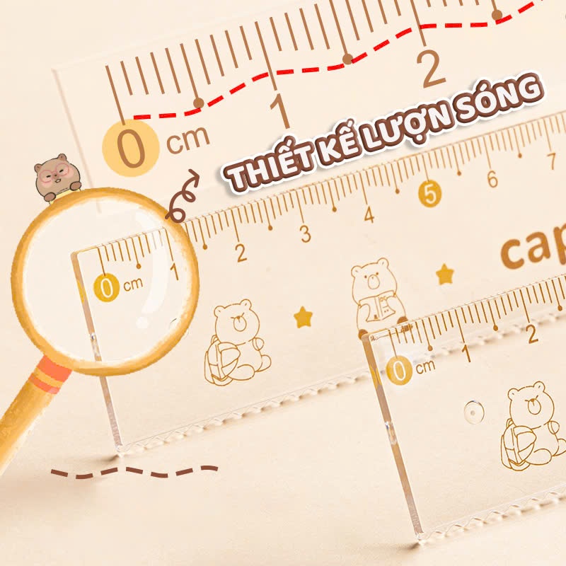 Bộ Đồ Dùng Học Tập 7 Món Hộp Thiếc Chuột Nước  Dễ Thương, Bộ Thước Kẻ Compa Học Tập Cho Bé