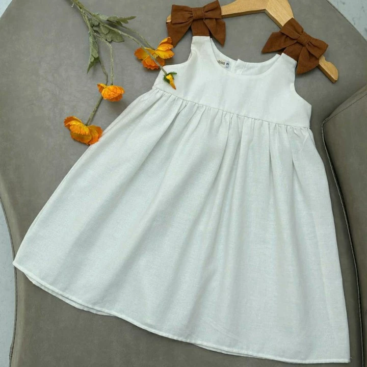 Tom&Chelsea Váy Bé Gái 8-33kg, babydoll nơ vai xinh, váy linen mát mùa hè cho bé – 4