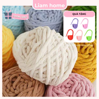Len nhung đũa mềm mại, đủ màu cuộn 100g cỡ sợi 5mm