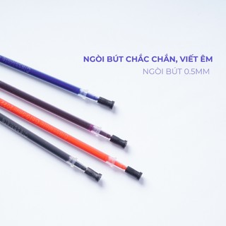 Hộp 20 Ngòi Bút Gel CLASSMATE Ruột Bút Gel 0.5mm 4 Màu Xanh Đen Tím Đỏ, Nét Trơn, Đều Mực Và Nhanh Khô CL-GR101