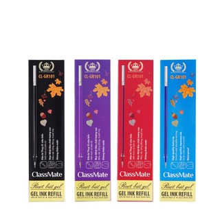 Hộp 20 Ngòi Bút Gel CLASSMATE Ruột Bút Gel 0.5mm 4 Màu Xanh Đen Tím Đỏ, Nét Trơn, Đều Mực Và Nhanh Khô CL-GR101