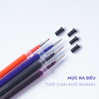 Hộp 20 Ngòi Bút Gel CLASSMATE Ruột Bút Gel 0.5mm 4 Màu Xanh Đen Tím Đỏ, Nét Trơn, Đều Mực Và Nhanh Khô CL-GR101