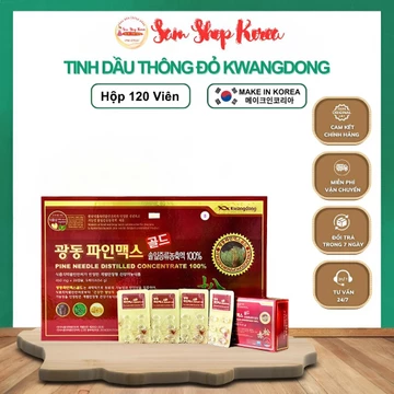 Tinh Dầu Thông Đỏ Kwangdong Hàn Quốc , Tinh Dầu Chiết Xuất Cây Thông Đỏ, Hộp 120 viên
