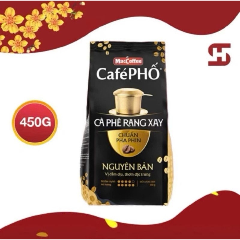 CÀ PHÊ RANG XAY CHUẨN PHA PHIN - MacCoffee Café PHỐ 450g
