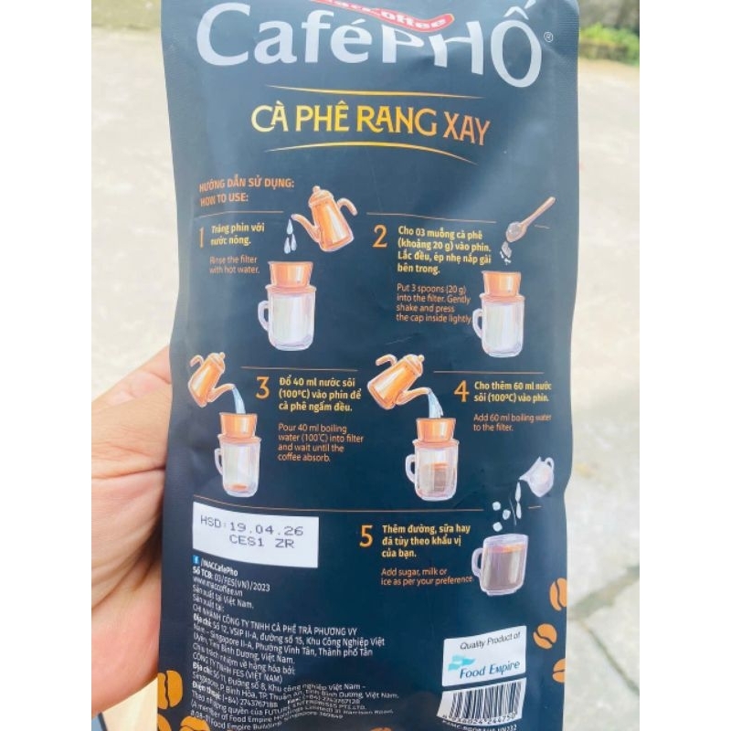 CÀ PHÊ RANG XAY CHUẨN PHA PHIN - MacCoffee Café PHỐ 450g