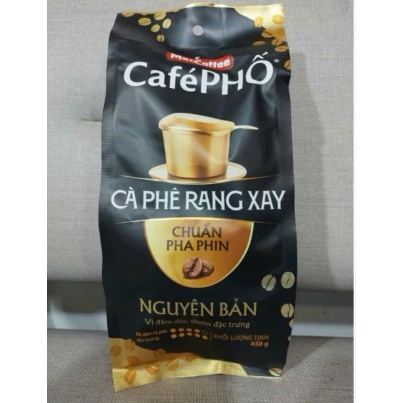 CÀ PHÊ RANG XAY CHUẨN PHA PHIN - MacCoffee Café PHỐ 450g