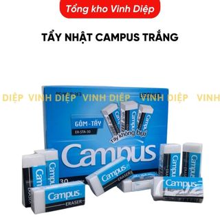 Gôm tẩy nhật Campus màu trắng không bụi
