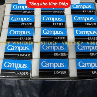 1 hộp 30 viên gôm tẩy Campus màu trắng không bụi