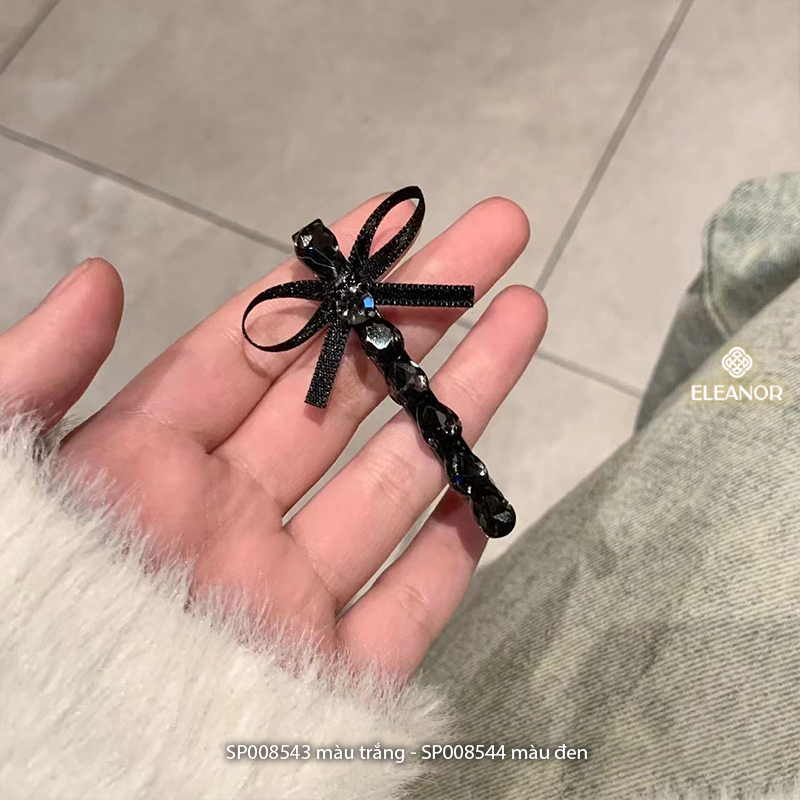 Kẹp tóc nữ Eleanor Accessories gắn nơ kẹp tóc mái đính đá phụ kiện tóc 8543