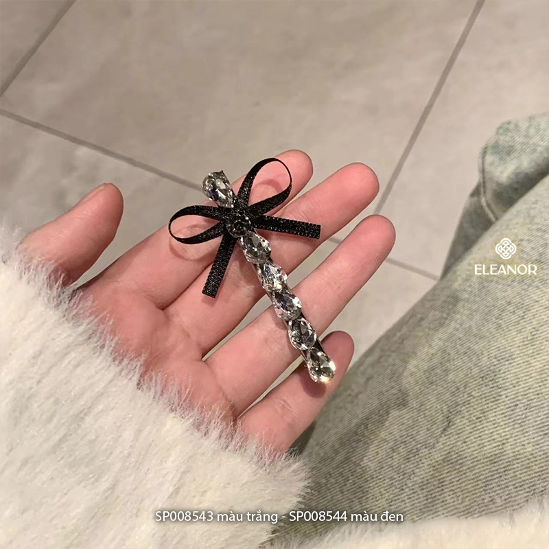 Kẹp tóc nữ Eleanor Accessories gắn nơ kẹp tóc mái đính đá phụ kiện tóc 8543