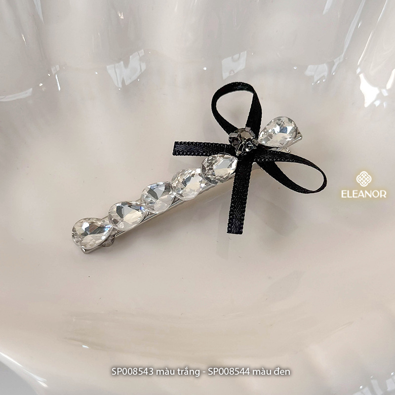 Kẹp tóc nữ Eleanor Accessories gắn nơ kẹp tóc mái đính đá phụ kiện tóc 8543