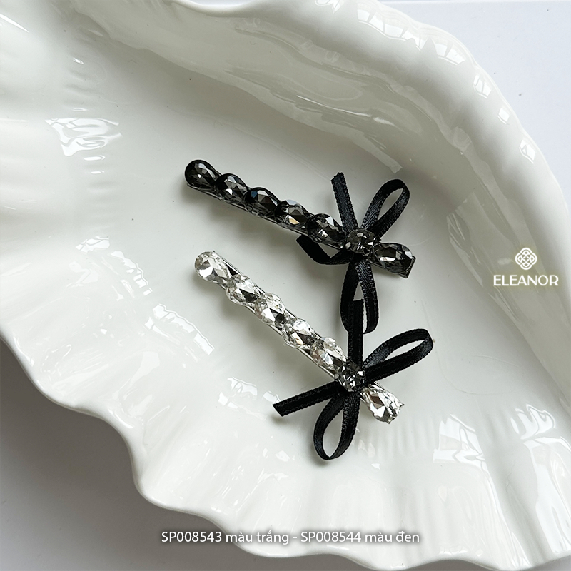 Kẹp tóc nữ Eleanor Accessories gắn nơ kẹp tóc mái đính đá phụ kiện tóc 8543