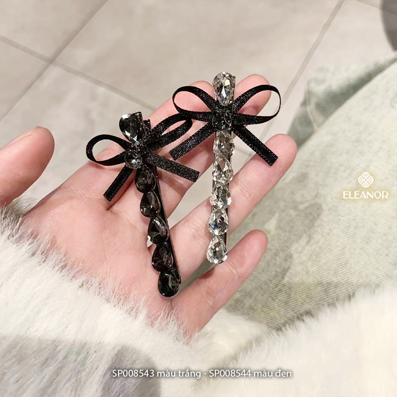 Kẹp tóc nữ Eleanor Accessories gắn nơ kẹp tóc mái đính đá phụ kiện tóc 8543