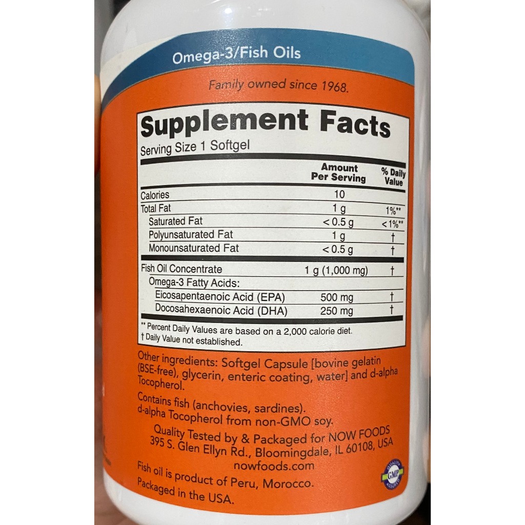 NOW ULTRA OMEGA3 500 EPA/250 DHA - VIÊN UỐNG DẦU CÁ CẢI THIỆN THỊ LỰC
