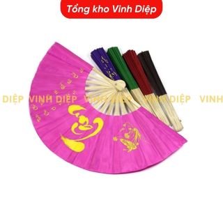Quạt Vải Lụa, Quạt Tre Vải Xếp Chữ Thư Pháp Truyền Thống, Du Lịch Việt Nam Bền Đẹp